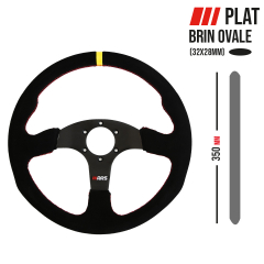 Volant RRS APEX 3 branches plat - 350 mm