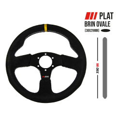 Volant RRS APEX 3 branches plat - 350 mm