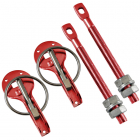 Attaches capot dakar Alu Couleur (La Paire) Rouge