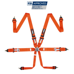 Harnais FIA RRS R6 - ORANGE