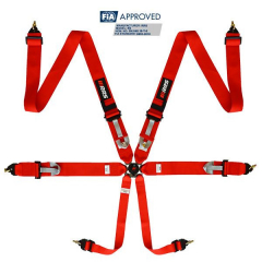 harnais FIA 6 points rouge