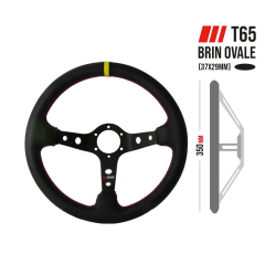 Volant RRS MONTE CARLO - T65 350mm - Simili cuir