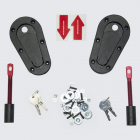 Attaches capot Aerocatch®120 noires  - Verrouillables à clé
