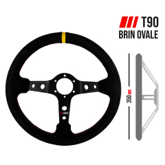 Volant RRS RALLYE - T90 350mm - Peau retournée